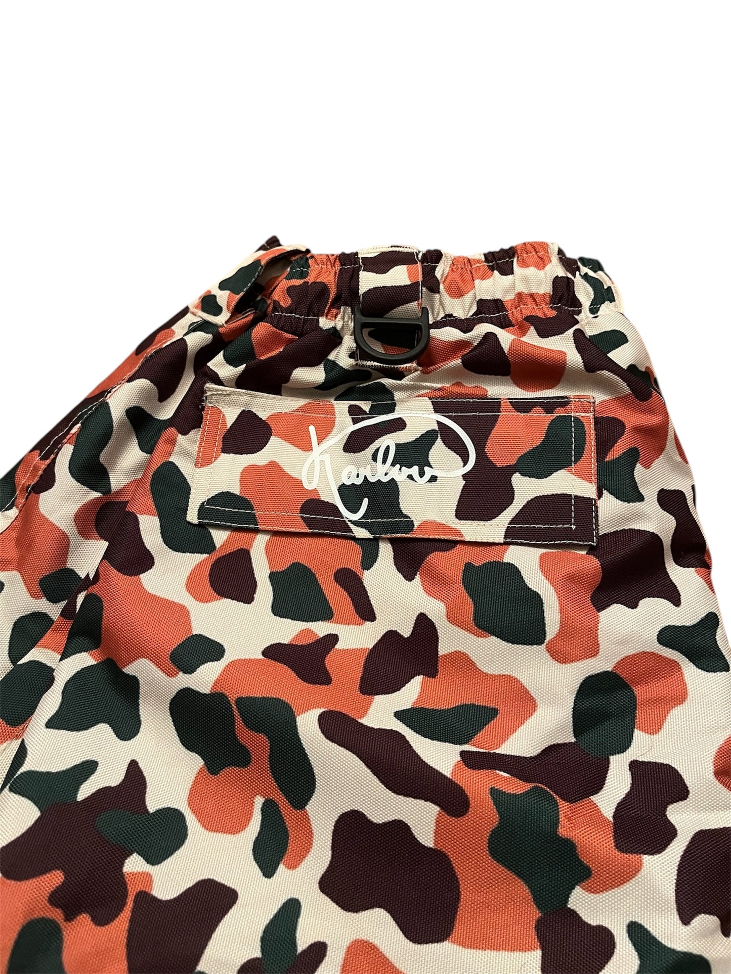 orange camouflage basic pants