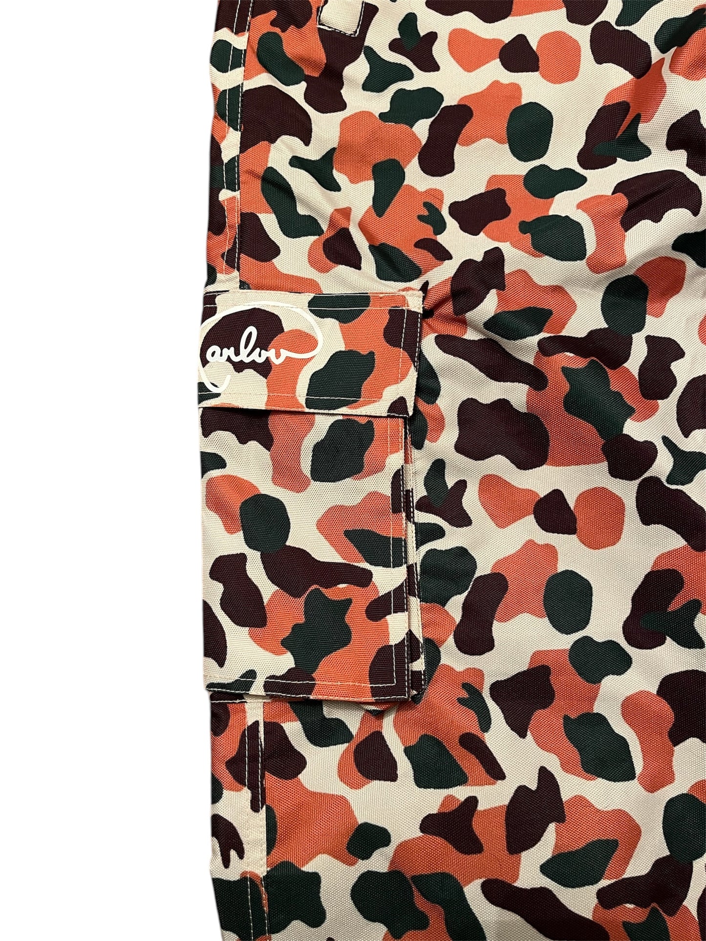 orange camouflage basic pants