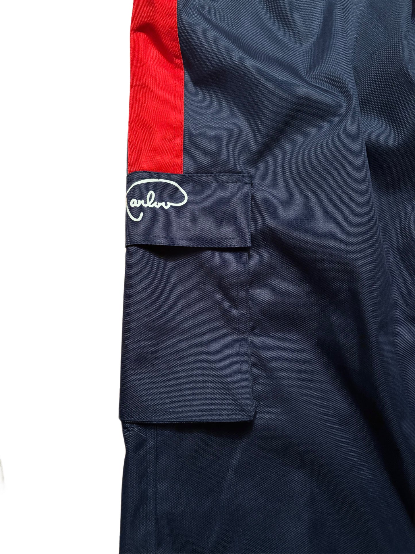 90s navy and red basic pant